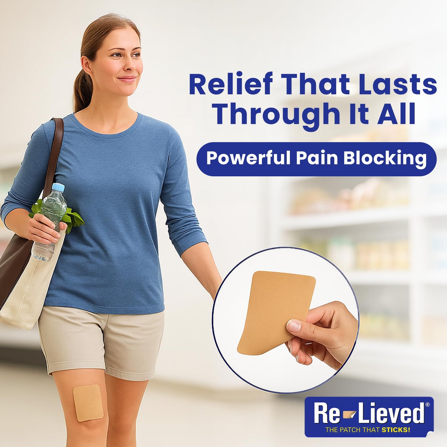 Re-Lieved 4% Lidocaine Patches Maximum Strength - Aluminum-Free, Water Resistant and USA Made -Superior Sticking Pain Relief Patches Quickly Relieves Back, Joints and Muscle Pain-3x6 Inches (31 Count) Re-lievedBuy Supplements Australia