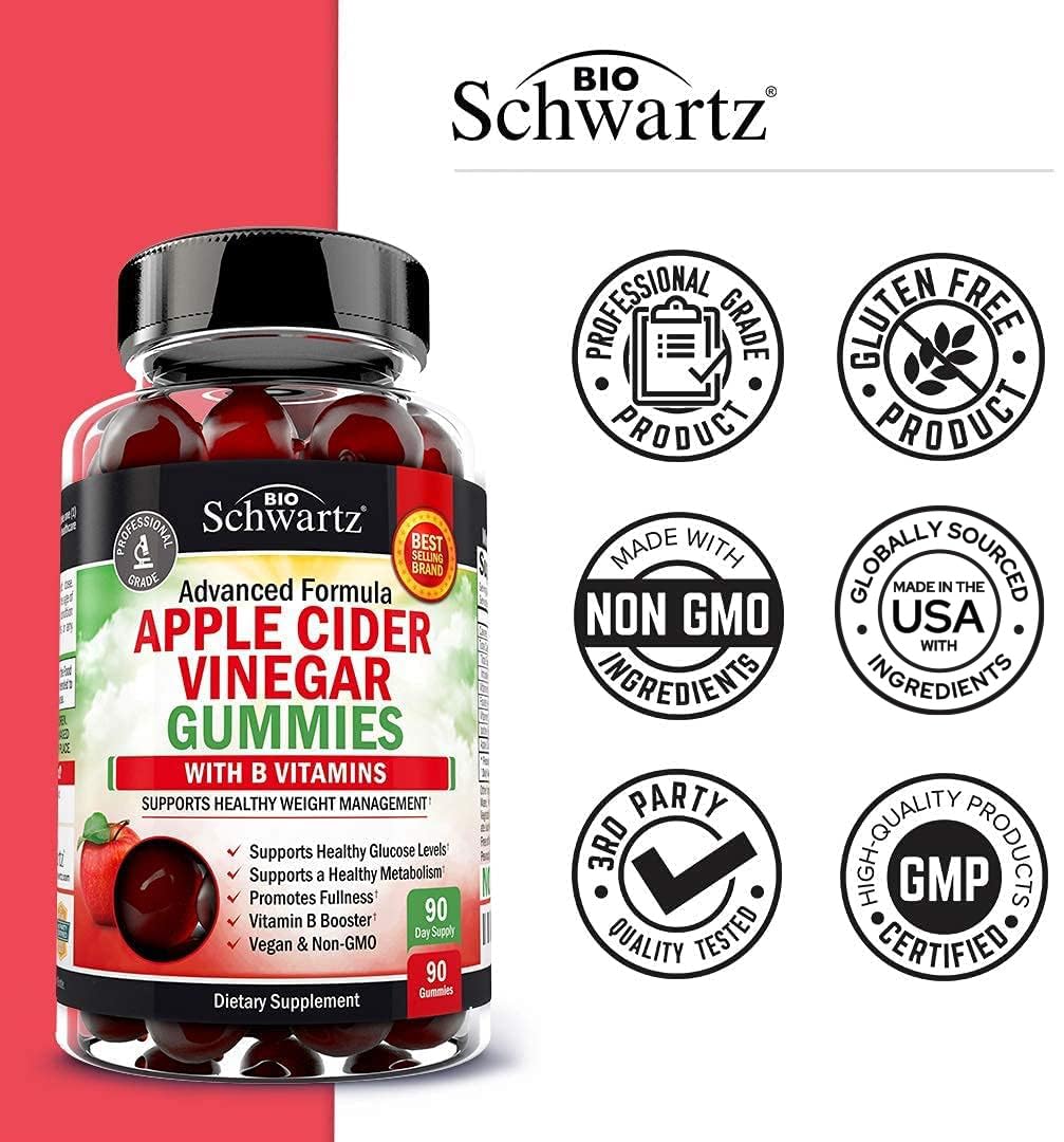 Apple Cider Vinegar Gummies for Weight Loss - ACV Gummies with The Mother BioSchwartzBuy Supplements Australia
