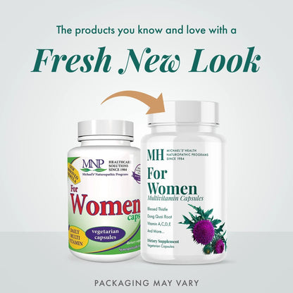 MICHAEL'S Health Naturopathic Programs for Women Multivitamin ? 90 Vegetarian Capsules ? Support for Energy, Hair, Skin and Nails ? 30 Servings MICHAEL'S