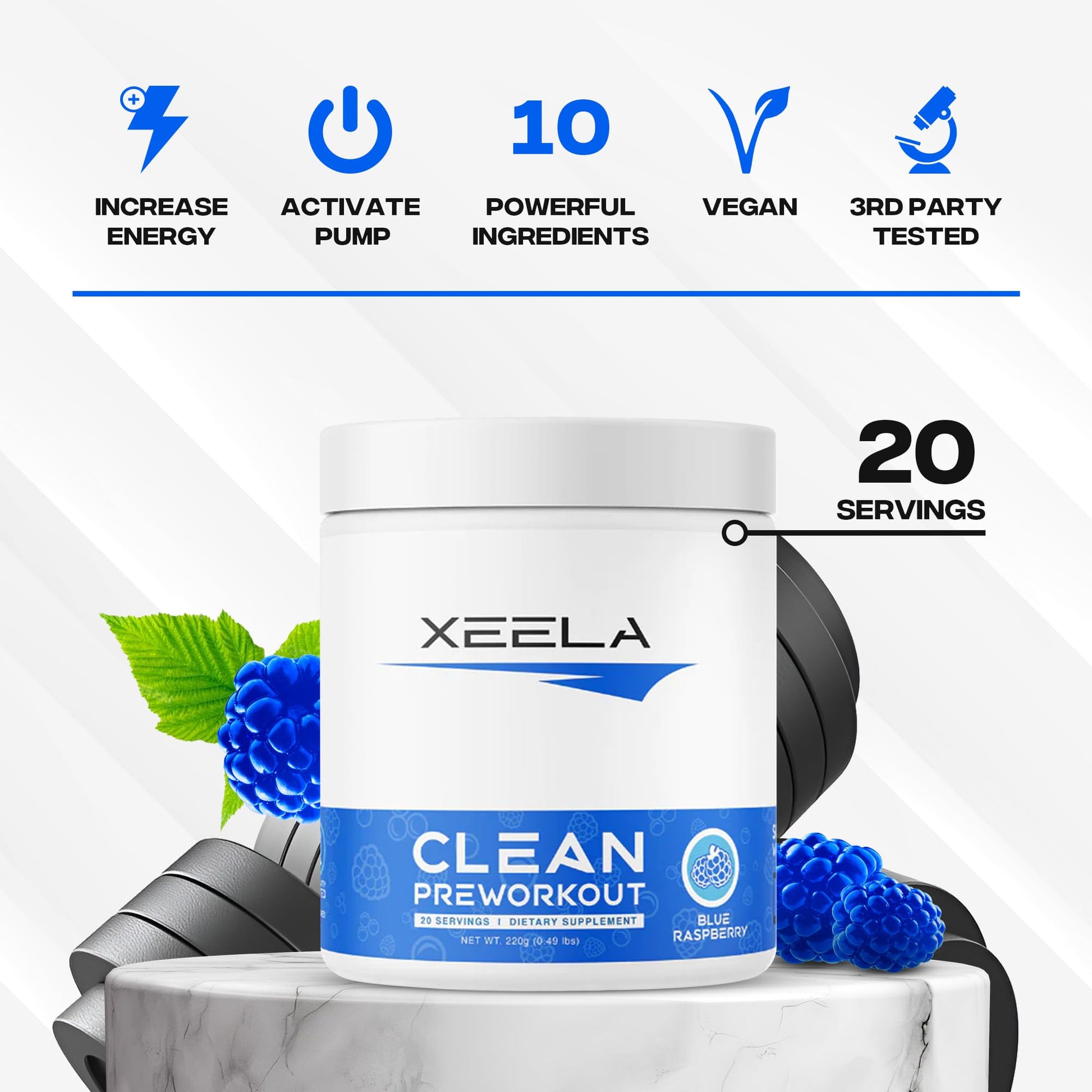 XEELA Organic Pre Workout Powder: Clean Preworkout for Men & Women, with Flavored XEELABuy Supplements Australia