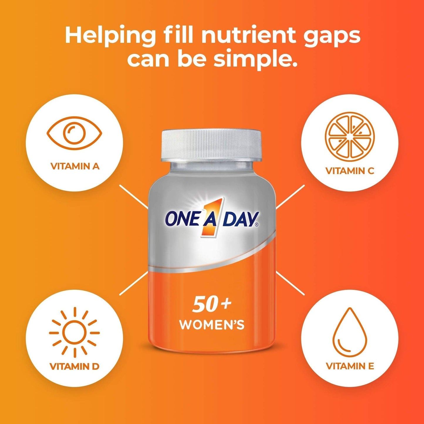 One A Day Women’s 50+ Multivitamins Tablet, Multivitamin for Women with Vitamin A, C, D ONE A DAYBuy Supplements Australia