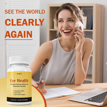 Besgiful Eye Supplement for Vitreous Health, Promotes Clear Vision, Improves Eye Strain & Dryness, Reduces Squiggly Lines, Eye Degeneration, Clear Eye Support, 90 Vegan Capsules BesgifulBuy Supplements Australia