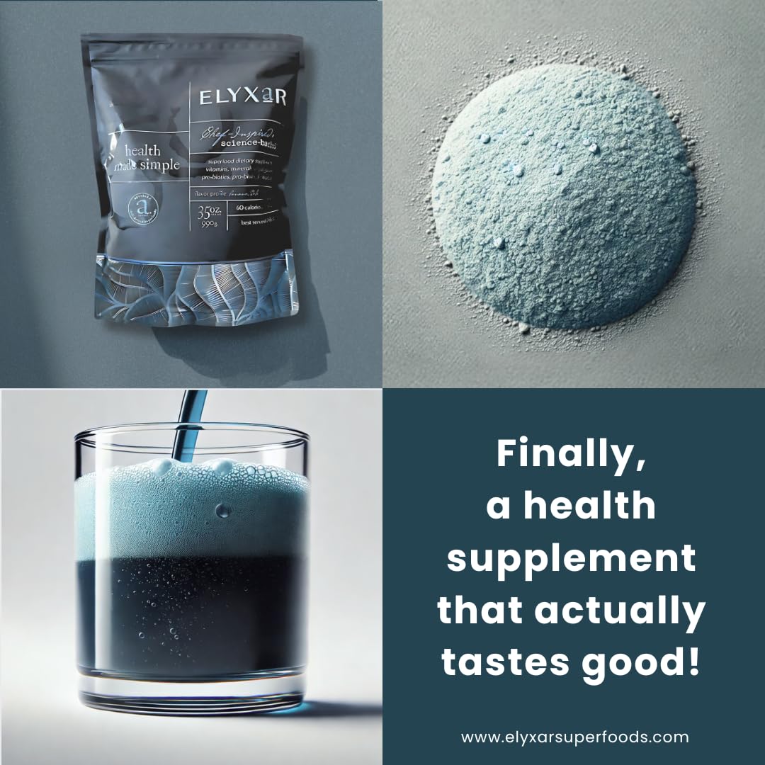 ELYXaR Daily Superfood Complex - Supplement Powder - 60+ Vitamins, Minerals, Wholefood-Sourced Ingredients, Stress Adaptogens, Pro & Prebiotics, Digestive Enzymes, & Electrolytes - 30 Servings apotheka superfoodsBuy Supplements Australia