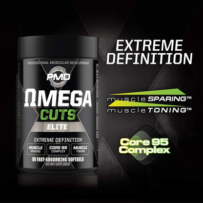 PMD Sports Ultra Pump Fuel Insanity - Pre Workout - Grape Gusher (30 Servings) Sports Omega Cuts Elite Thermogenic Fat Burner (90 Softgels)