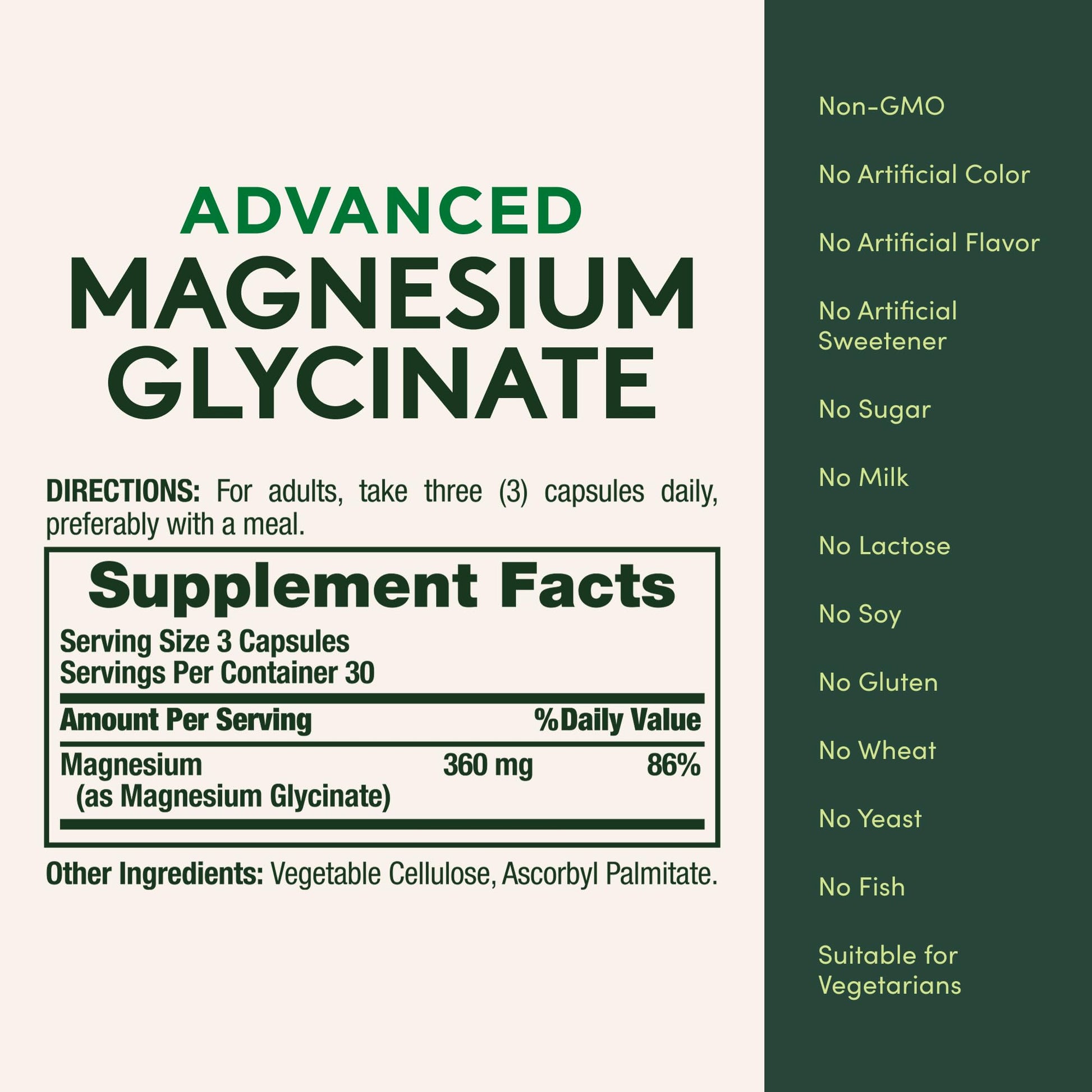 Nature's Bounty Calm Magnesium Glycinate Supplement - High Absorption Magnesium for Relaxed Mood, Heart & Bone Health, 90 Capsules Nature's BountyBuy Supplements Australia