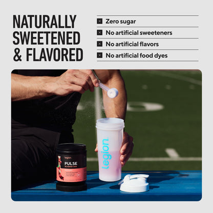 LEGION Pulse Pre Workout Supplement - All Natural Nitric Oxide Preworkout Drink to Boost Energy, Creatine Free, Naturally Sweetened,
