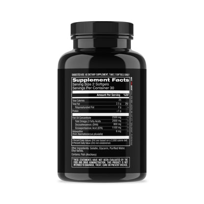 Jocko Fuel Omega 3 Fish Oil Supplement 2000mg - Burpless Fatty Acid Supplement, Wild Caught, Powerful Antioxidant with Astaxanthin (60 Capsules) Jocko FuelBuy Supplements Australia