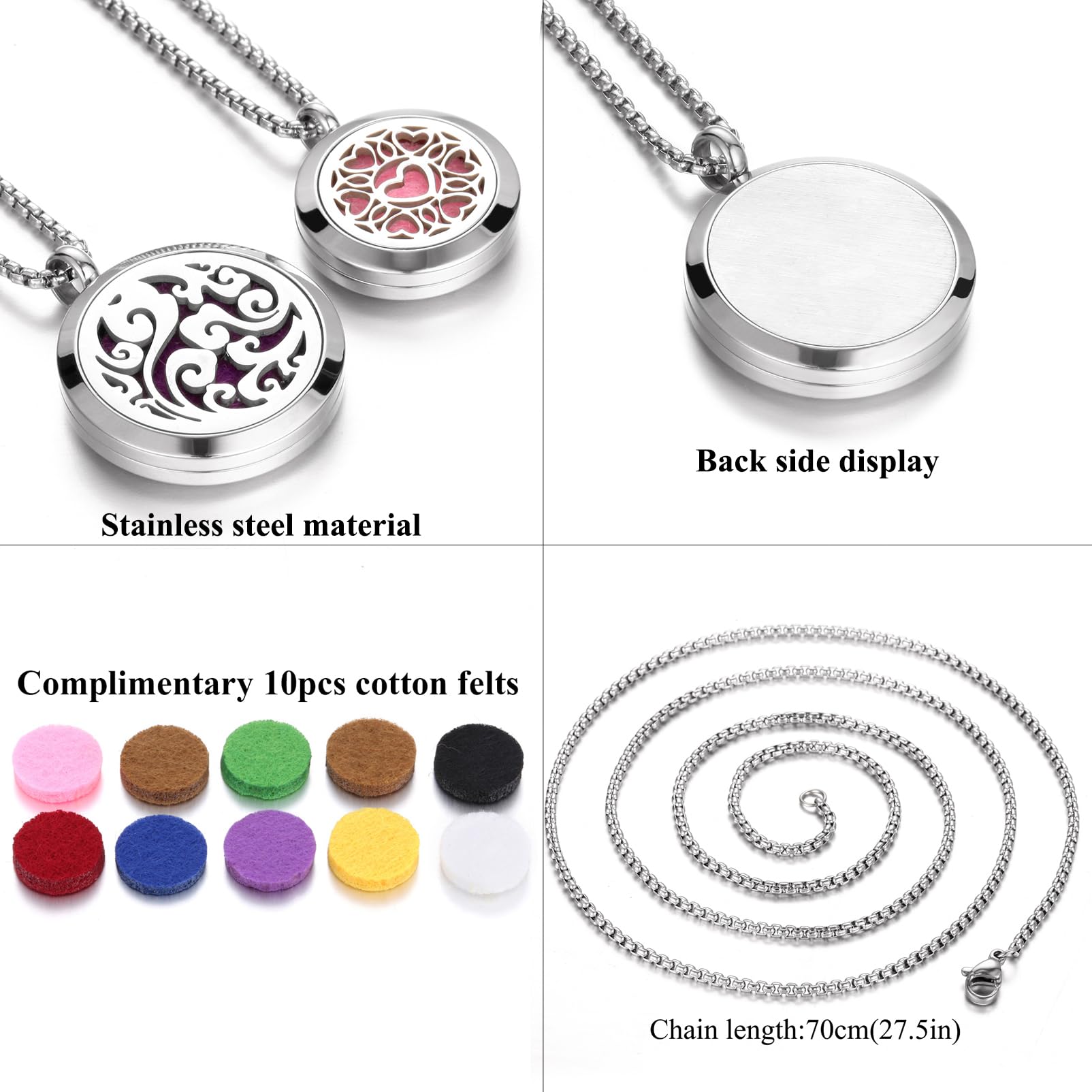 Aromatherapy Essential Oil Diffuser Necklace Tree of Life Cloud Design Stainless Steel Locket JEAN SMILEBuy Supplements Australia