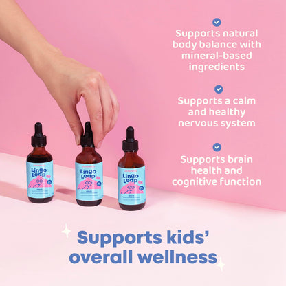 JoySpring LingoLeap – Liquid Kids Formula with Zeolite Clinoptilolite, Methylated B12 & Vitamin D3 | Gentle Daily Support for Kids’ Wellness