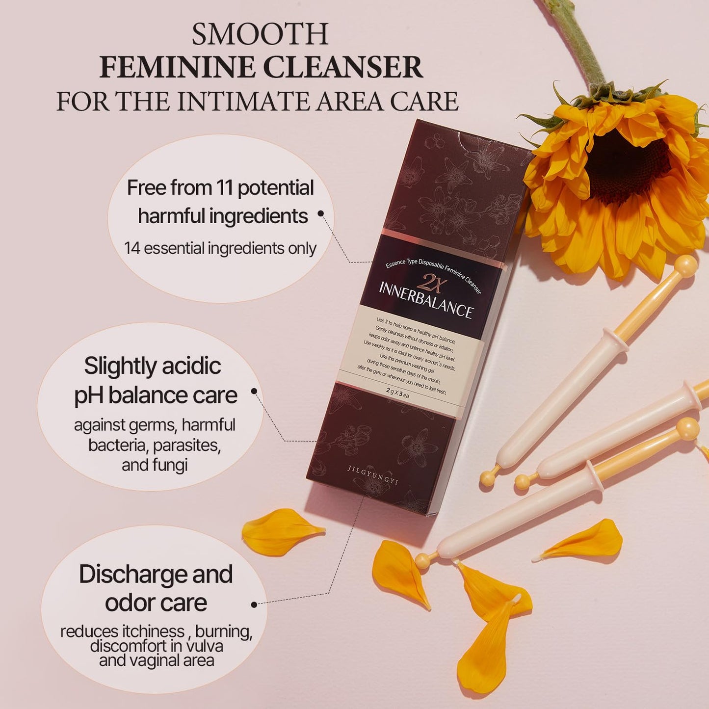 JilGyungYi 2X Inner Balance Intimate Feminine Cleansing Wash PH Balanced Odor Relief JilGyungYiBuy Supplements Australia