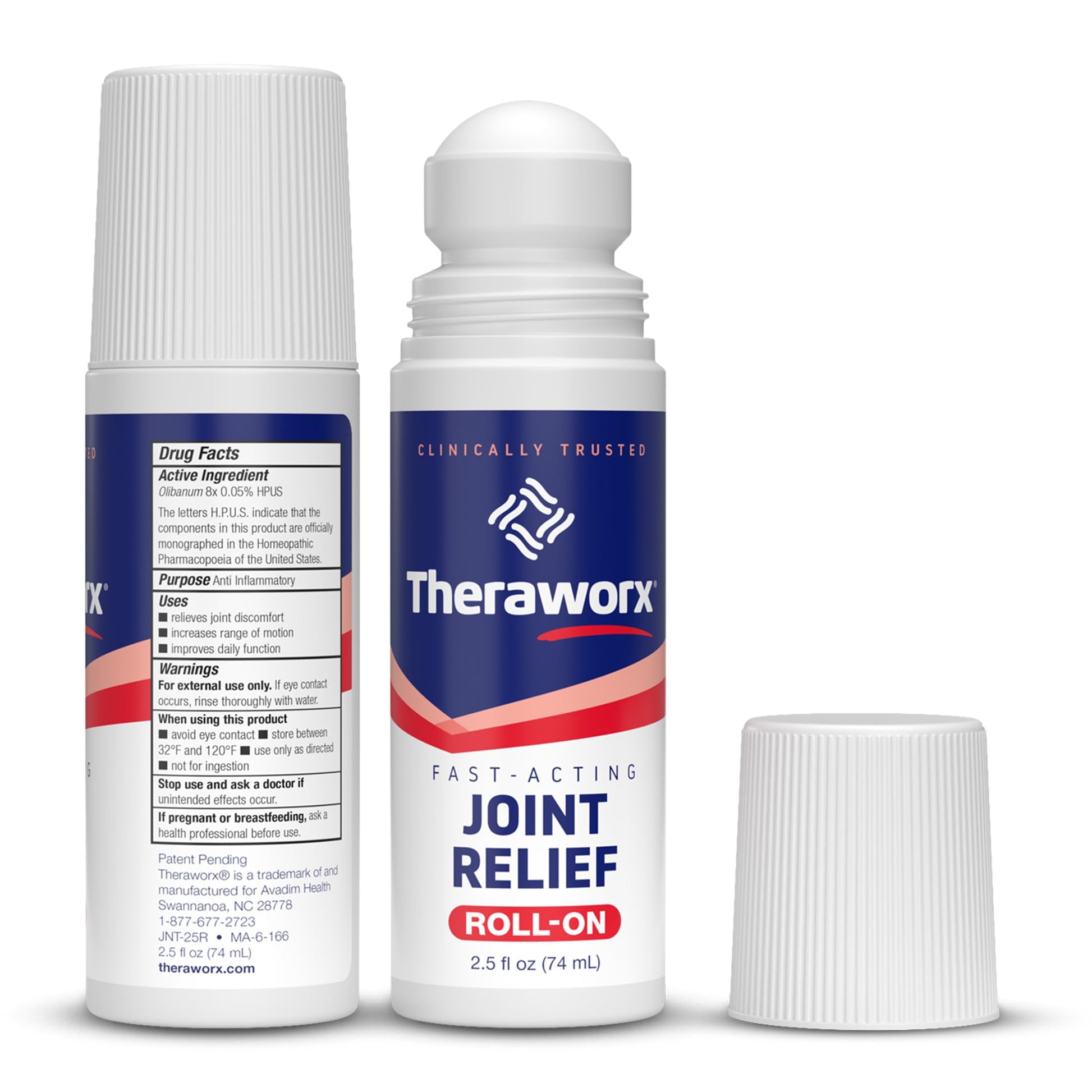 Theraworx Fast-Acting Joint Relief Roll-On Joint Discomfort & Inflammation Relief - 2.5 Oz - 2 Count TheraworxBuy Supplements Australia