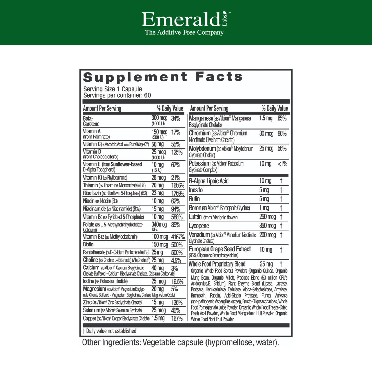 EMERALD LABS Men's 1 Daily Multi - Additive-Free Men's Multivitamin - Includes Lycopene, Zinc, Vitamin D3, & More EMERALD LABSBuy Supplements Australia