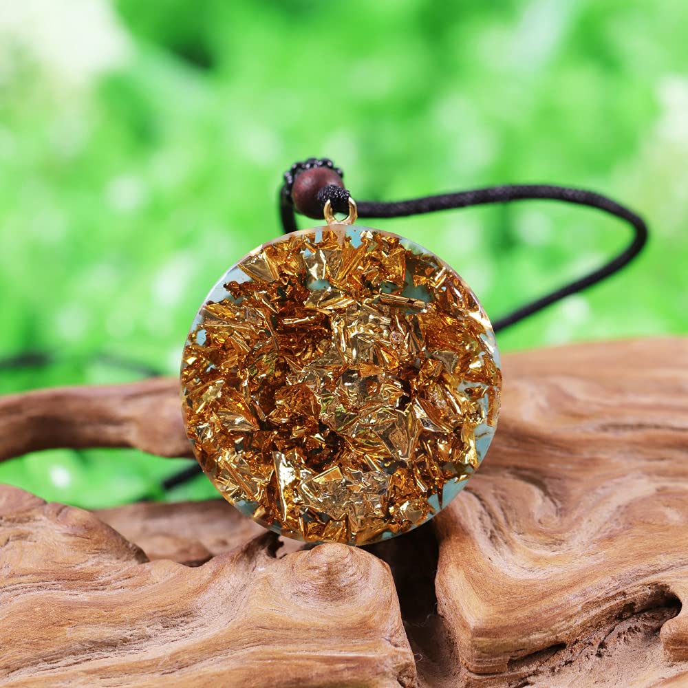 Day Day Up Turquoise Orgonite Pendant Healing Crystal jewelry Orgone Yoga Necklace Reiki Spiritual Day Day UpBuy Supplements Australia