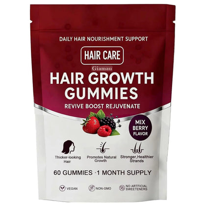 Giamau Lumin Hair Growth Gummies, 60 Vegan Gummies |Supports Healthy Hair Growth & Strength, Skin & Nail Care, | GiamauBuy Supplements Australia