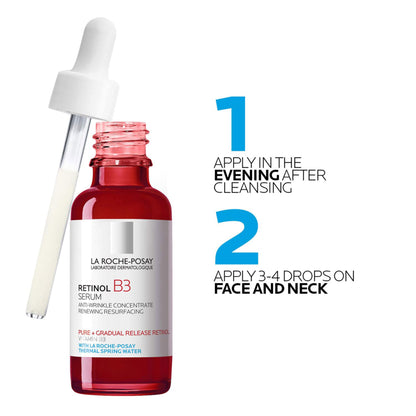 La Roche-Posay Pure Retinol Face Serum with Vitamin B3, Anti Aging Face Serum for Lines,