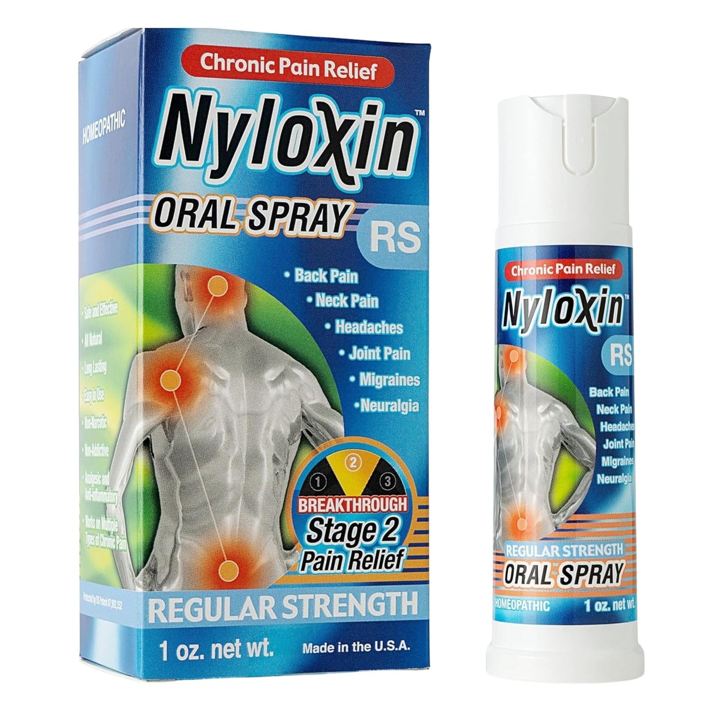 Nyloxin Oral Spray Arthritis Pain Relief, Professional Grade Pain Reliever for Back, Nerve, Knee, Foot, Muscle and Joint Pain Relief and Neuropathy Support (1 oz) (Orange Flavor) NyloxinBuy Supplements Australia