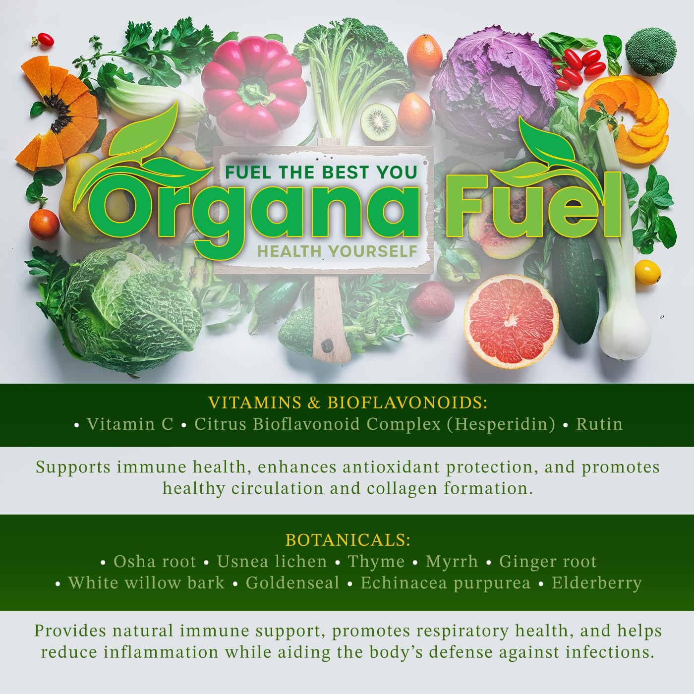 Organa Fuel 30-Day Supply: Advanced Liquid Immune Support Supplement, Supports Cellular, Gut & Organ Health, Vitamins, Minerals, Superfoods, Antioxidant. for Adults & Kids 12+ - 8 fl oz (Pack of 1) Organa FuelBuy Supplements Australia