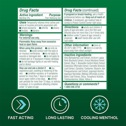 Biofreeze 13451 Roll-On Pain-Relieving Gel, 2.5 FL oz, Green Topical, Arthritis, Strains, Bruises, & Sprains (7.5 Fl Oz (Pack of 3), 3, Count) BiofreezeBuy Supplements Australia