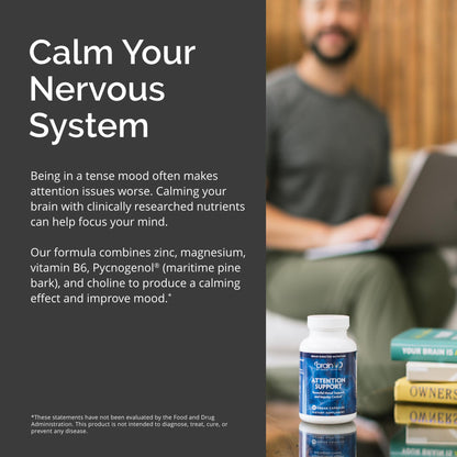 BRAINMD Dr Amen Attention Support - 90 Capsules - Promotes Mental Focus & Impulse Control - Gluten Free - 30 Servings BRAINMDBuy Supplements Australia