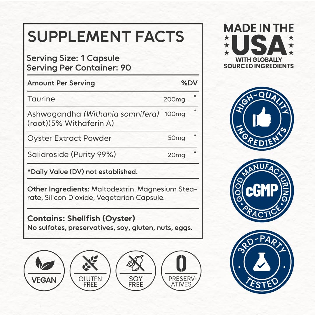 NEUMINA Men's Energy & Immune Complex, Energy Production, Fatigue Relief, Stress Support, Immune Health, Non-GMO, Made in USA, 90 Servings NEUMINABuy Supplements Australia
