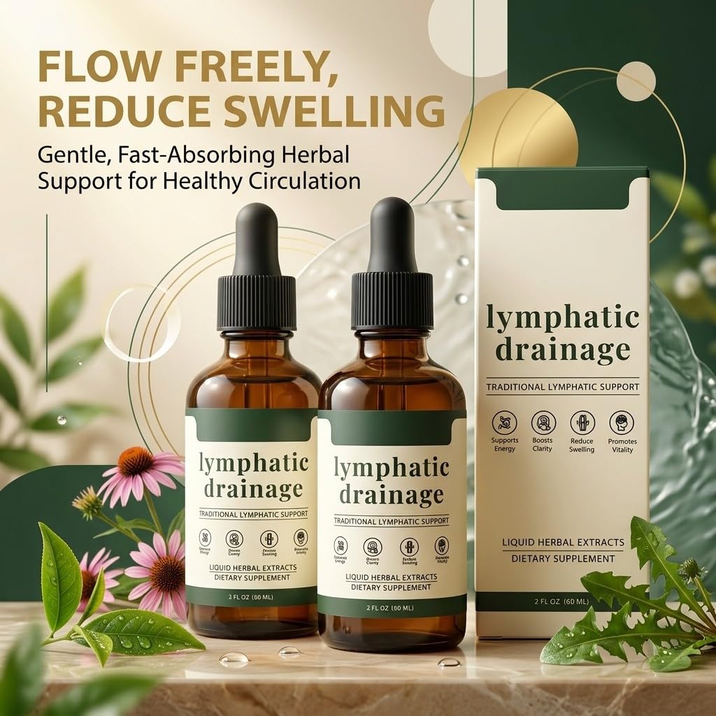 Sentk Organic Lymphatic Drainage Drops, Liposomal Herbal Blend – Supports Lymph System, Reduces Swelling, Boosts Immunity & Vitality, Enhance Clarity, Portable Dropper Design, 2 fl oz (2 Pack) SentkBuy Supplements Australia