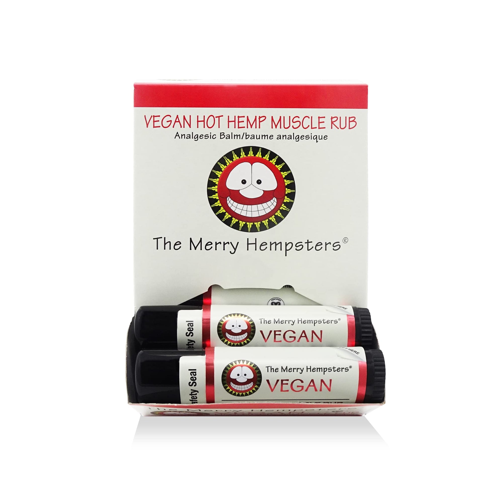 The Merry Hempsters Hot Hemp Muscle Rub Gravity Display Case (12 Tubes) The Merry HempstersBuy Supplements Australia