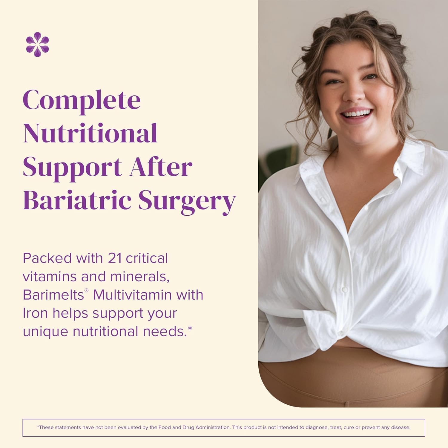 BariMelts Bariatric Multivitamin with Iron - 1 Month Supply (60 Fast-Dissolving Tablets) - Sugar-Free - Post-Op Bariatric Vitamins BariMeltsBuy Supplements Australia