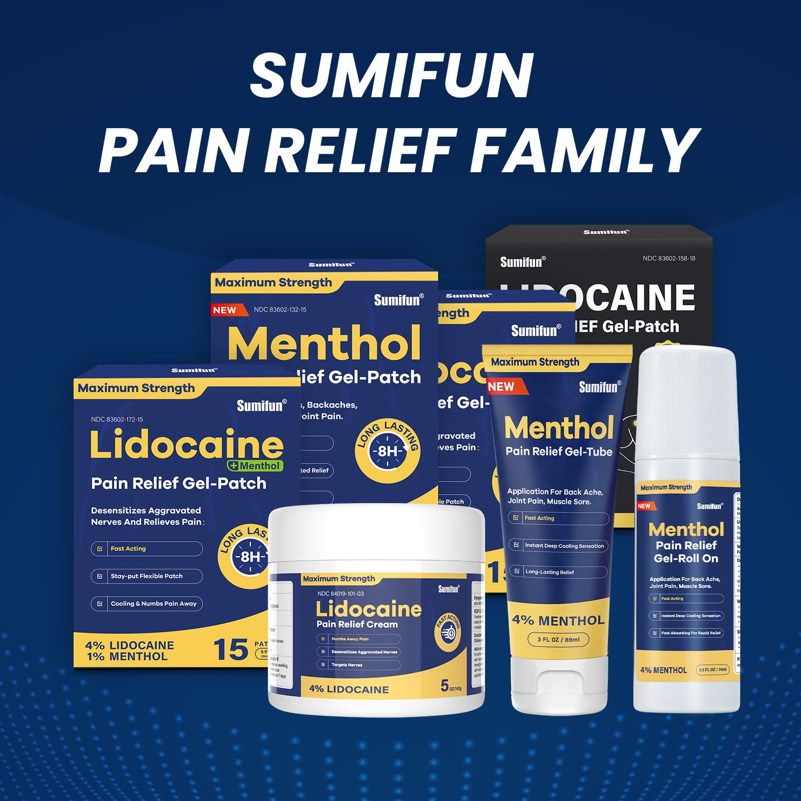 Sumifun Menthol Pain Relief Gel-Tube-3 FL OZ Tube (Pack of 2)- for Knee & Lower Back, Sore Muscle, Neck Shoulder Pain Relief SumifunBuy Supplements Australia
