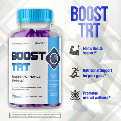 Boost TRT Gummies for Men, Official Boost TRT Male Performance Gummys with Natural Ingredients, Advanced BoostTRT Men's Gummy Supplement with Maximum Strength Premium Vitamins (60 Gummies) SyvorBuy Supplements Australia