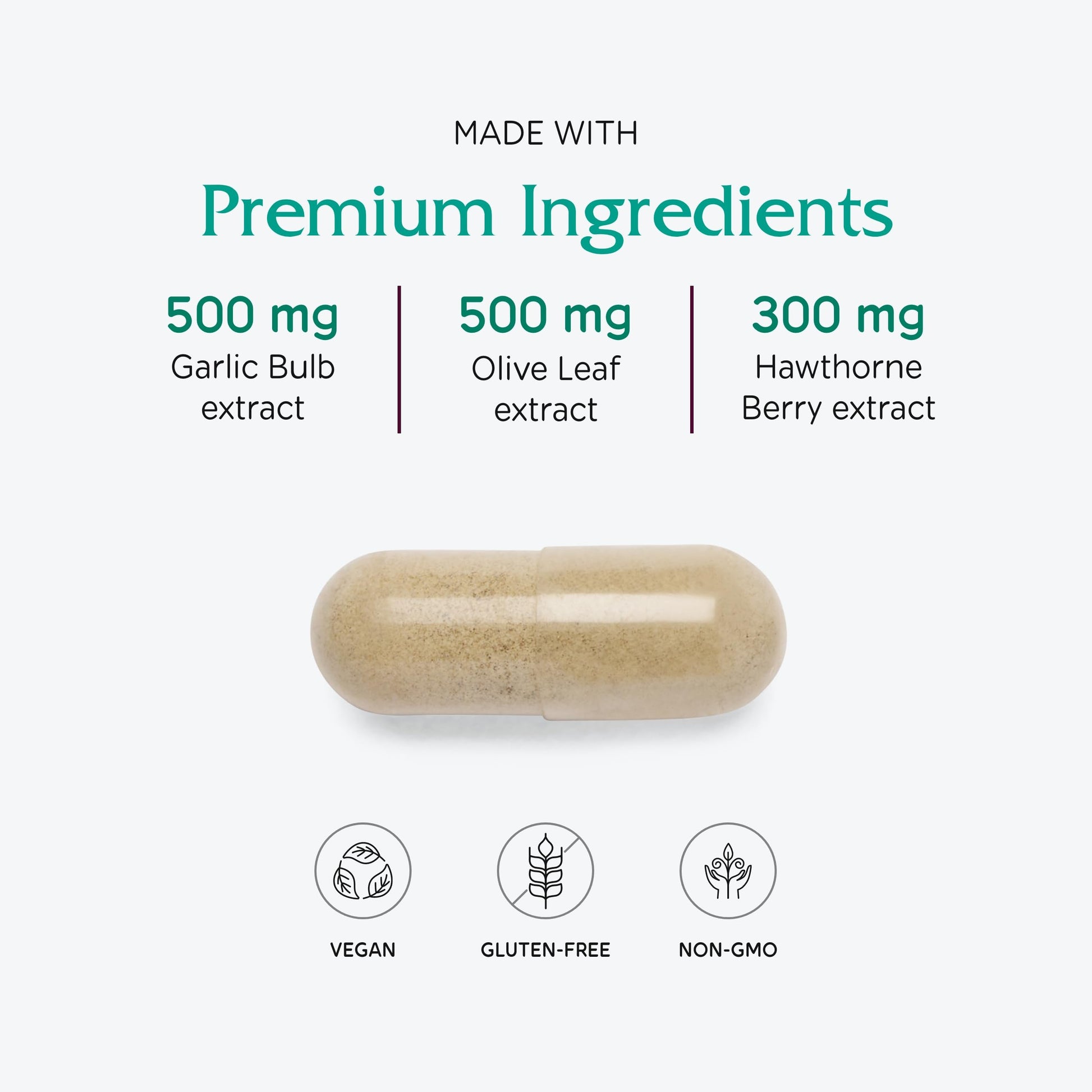 Vitanica VasoBlend - Heart Health Supplement with Folic Acid, Magnesium, CoQ10 & Terminalia Arjuna Bark - Heart Health Supplement - Consumer Line - 90 Vegan Caps VitanicaBuy Supplements Australia