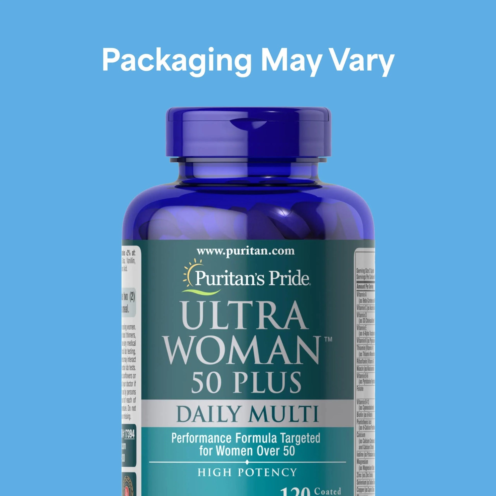 Puritan's Pride Ultra Woman 50 Plus High Potency Performance Time Release Daily Multivitamin with Zinc Puritan's PrideBuy Supplements Australia