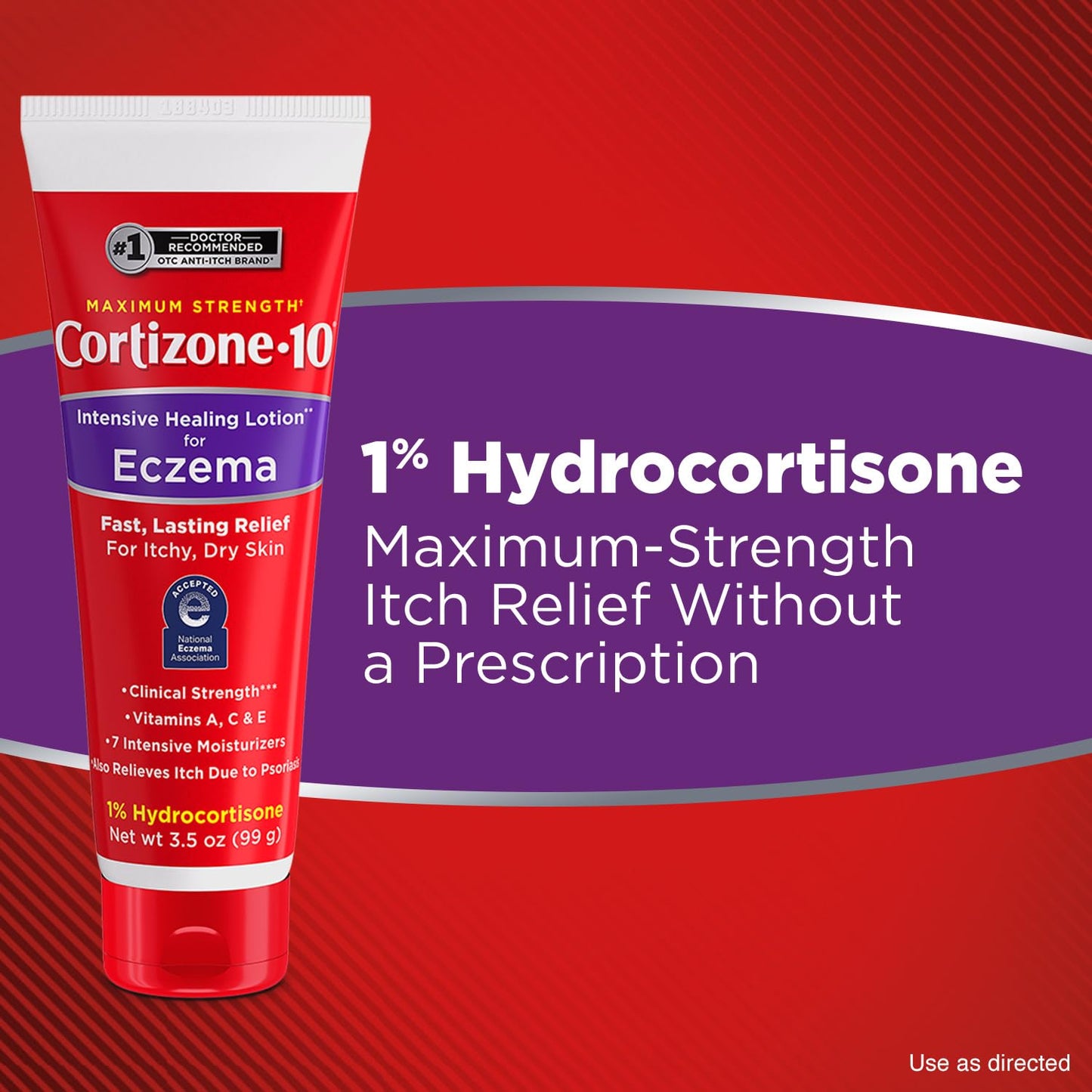Cortizone-10 Maximum Strength Intensive Healing Itch Relief Lotion for Eczema, 1% Hydrocortisone, Fast-Acting, Anti-Itch Cream for Minor Skin Irritations, Rashes and Inflammation Due to Eczema, 3.5 oz Cortizone 10Buy Supplements Australia