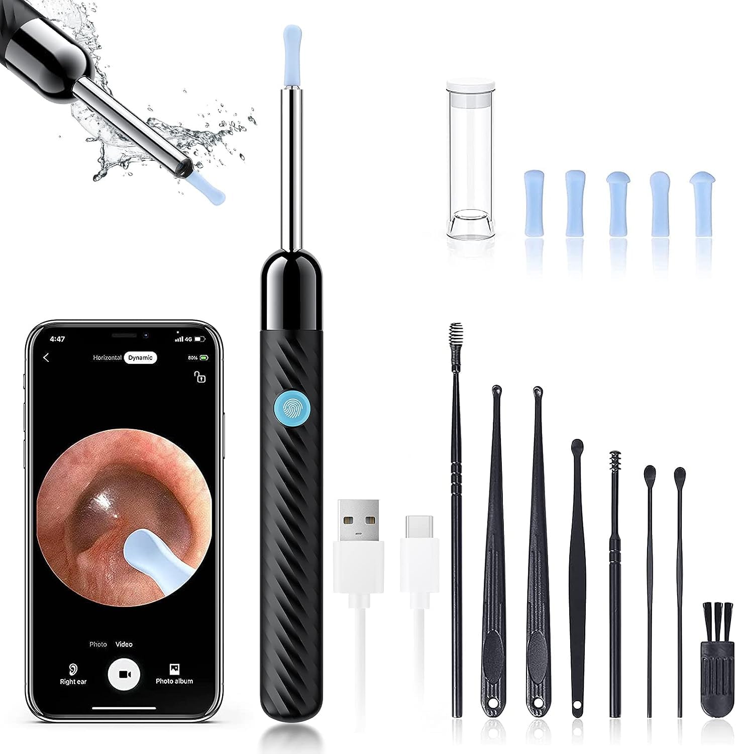 Ear Wax Removal - Earwax Remover Tool with 8 Pcs Ear Set - Ear Cleaner LEIPUTBuy Supplements Australia