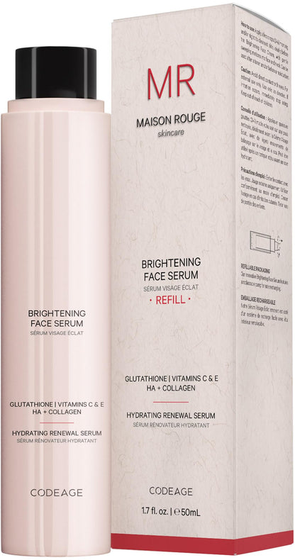 Maison Rouge Brightening Face Serum Refill by Codeage – Glutathione, Vitamin C, E, Hyaluronic Acid & Collagen – Radiance & Antioxidant Support – Paraben-Free – For All Skin Types – 1.7 fl oz CodeageBuy Supplements Australia