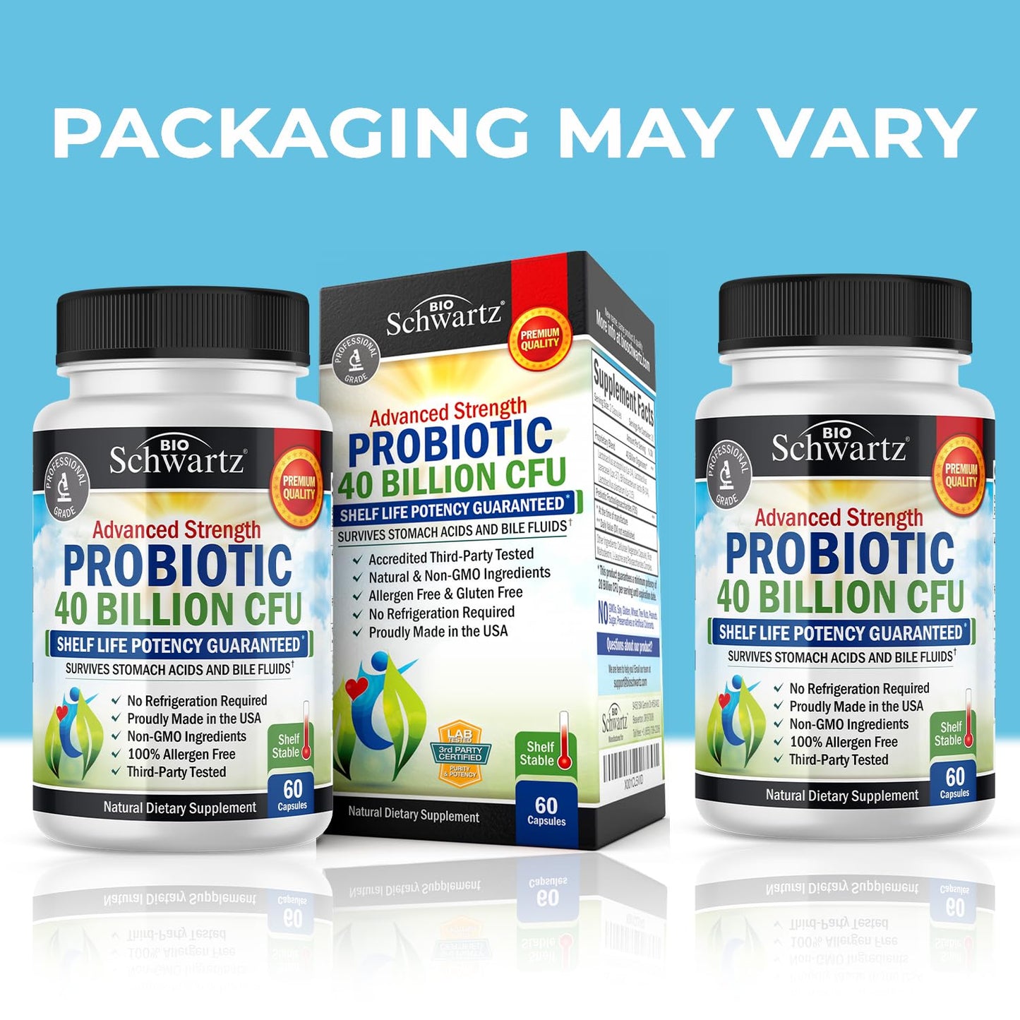 Daily Probiotic Supplement with 40 Billion CFU - Gut Health Complex with Astragalus BioSchwartzBuy Supplements Australia