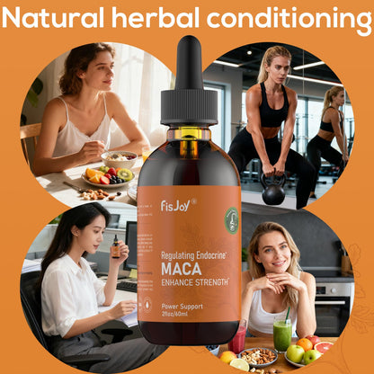Fisjoy Organic Maca Liquid Drops with Ashwagandha & Beet Root – Supports Daily Vitality & Overall Wellness – Non-GMO, Vegan Herbal Supplement, 2 fl oz (60 mL) FisjoyBuy Supplements Australia