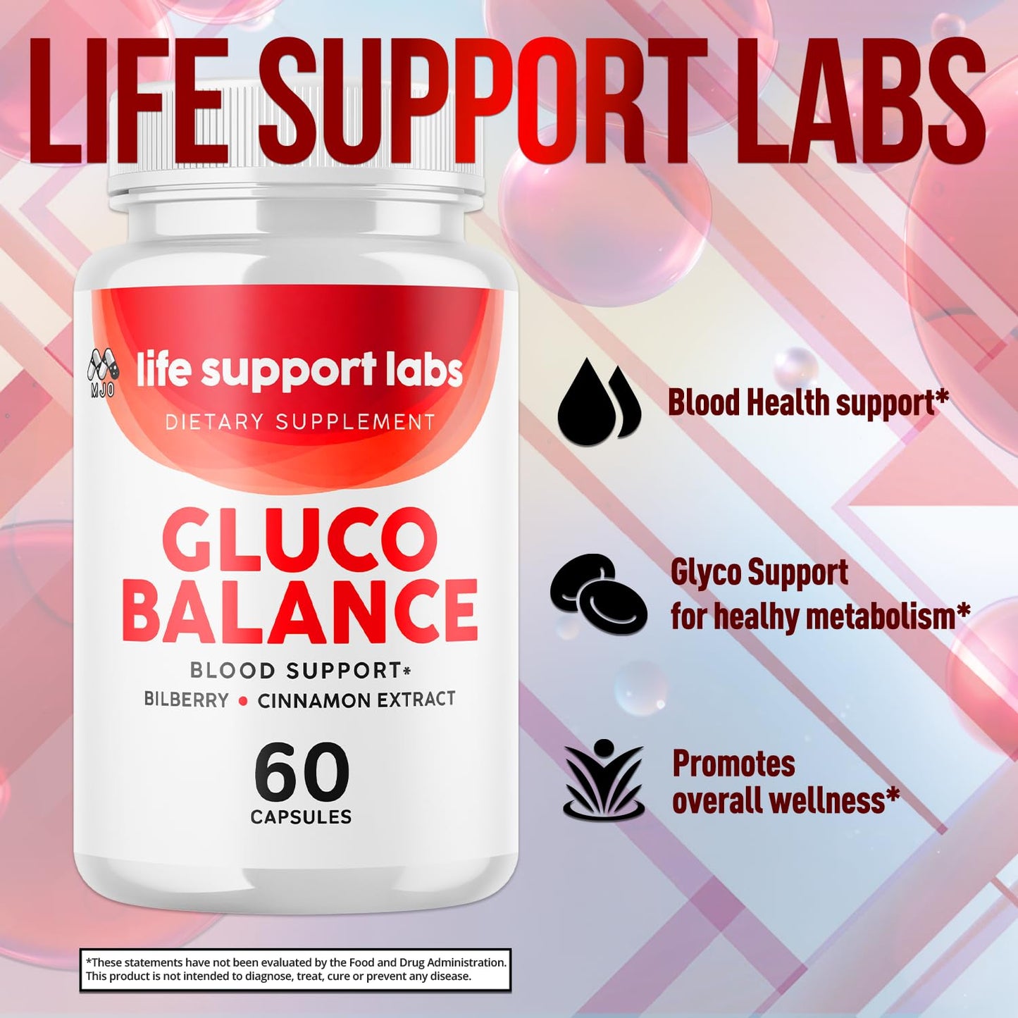 Life Support Labs Capsules, Official LifeSupportLabs Blood Health Pills with All Natural Ingredients, Life Support Labs Advanced Health & Wellness with Premium Vitamins for Women & Men (60 Capsules) MJOBuy Supplements Australia