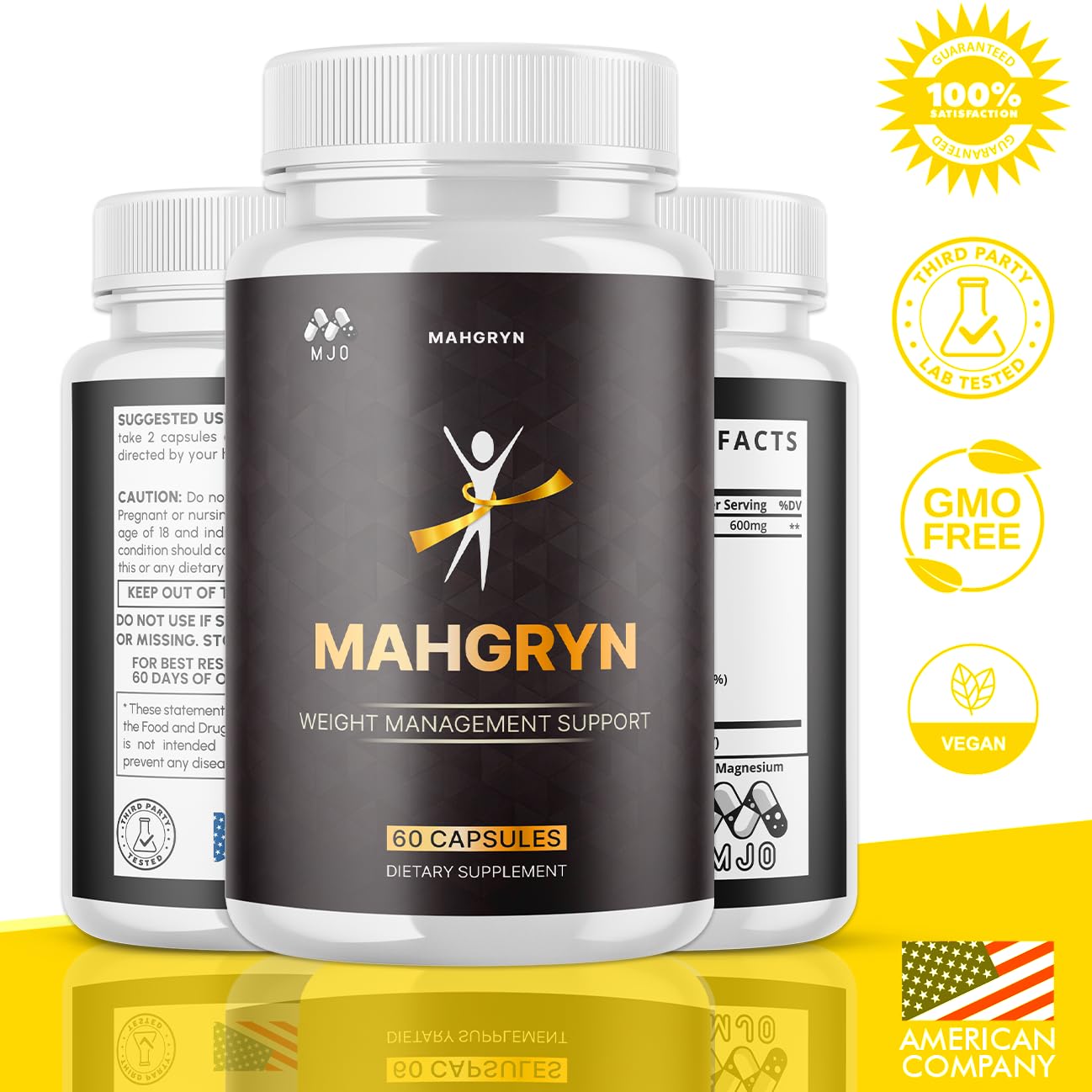 (3 Pack) Mahgryn Capsules, Official Mahgryn Pills with All Natural Ingredients, Advanced Overall Health and Wellness Vitamin Supplement Formula for Maximum Strength Multivitamin Support (180 Capsules) MJOBuy Supplements Australia