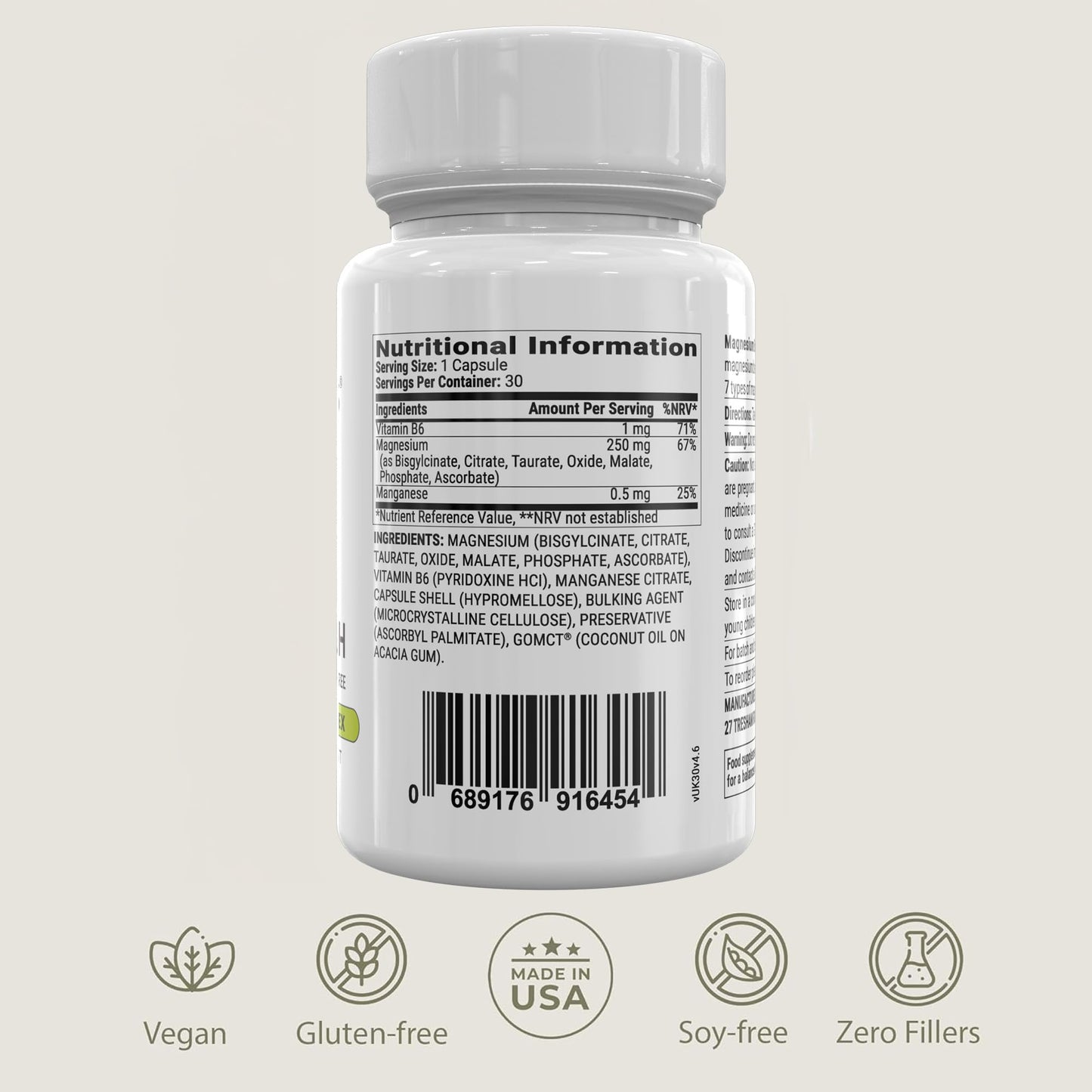 BIOptimizers Magnesium Breakthrough Supplement with 500mg - 7 Forms of Magnesium: Glycinate, Malate, Citrate, and More - Natural Support for Sleep and Cognitive Function -30 Capsules- Calming Vitamins BIOptimizersBuy Supplements Australia