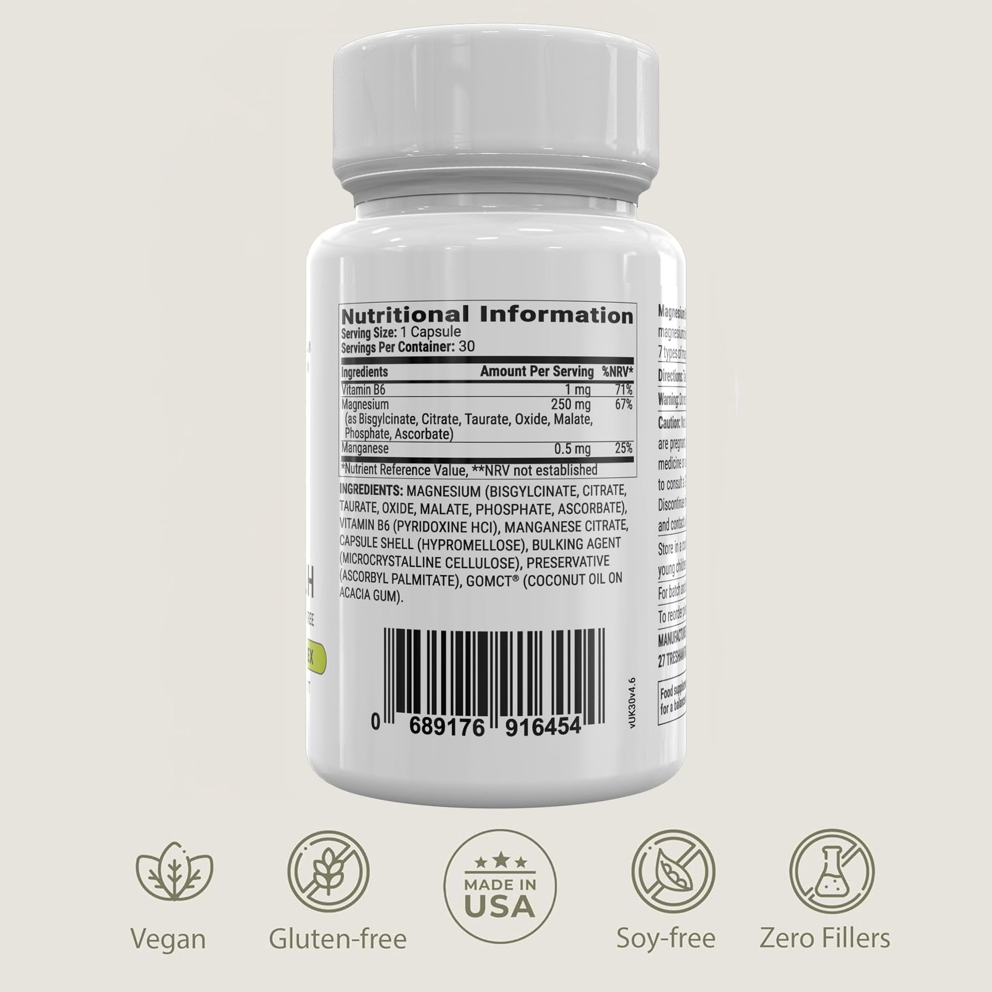 BIOptimizers Magnesium Breakthrough Supplement with 500mg - 7 Forms of Magnesium: Glycinate, Malate, Citrate, and More - Natural Support for Sleep and Cognitive Function -30 Capsules- Calming Vitamins BIOptimizersBuy Supplements Australia