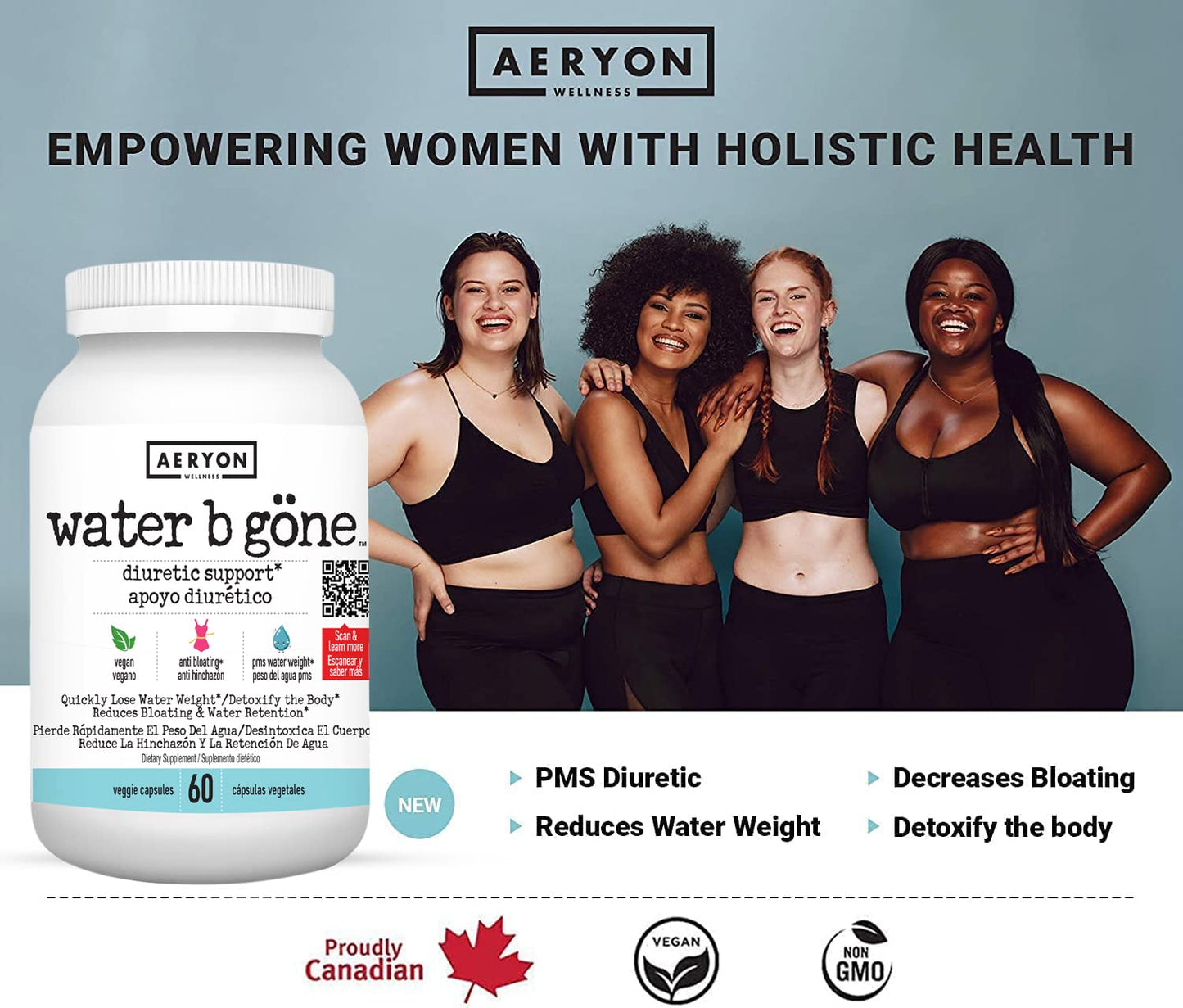 Water B Gone – Diuretic Pills for Women – Reduce Water Retention and Bloating – Find PMS Aeryon Ashlie WellnessBuy Supplements Australia