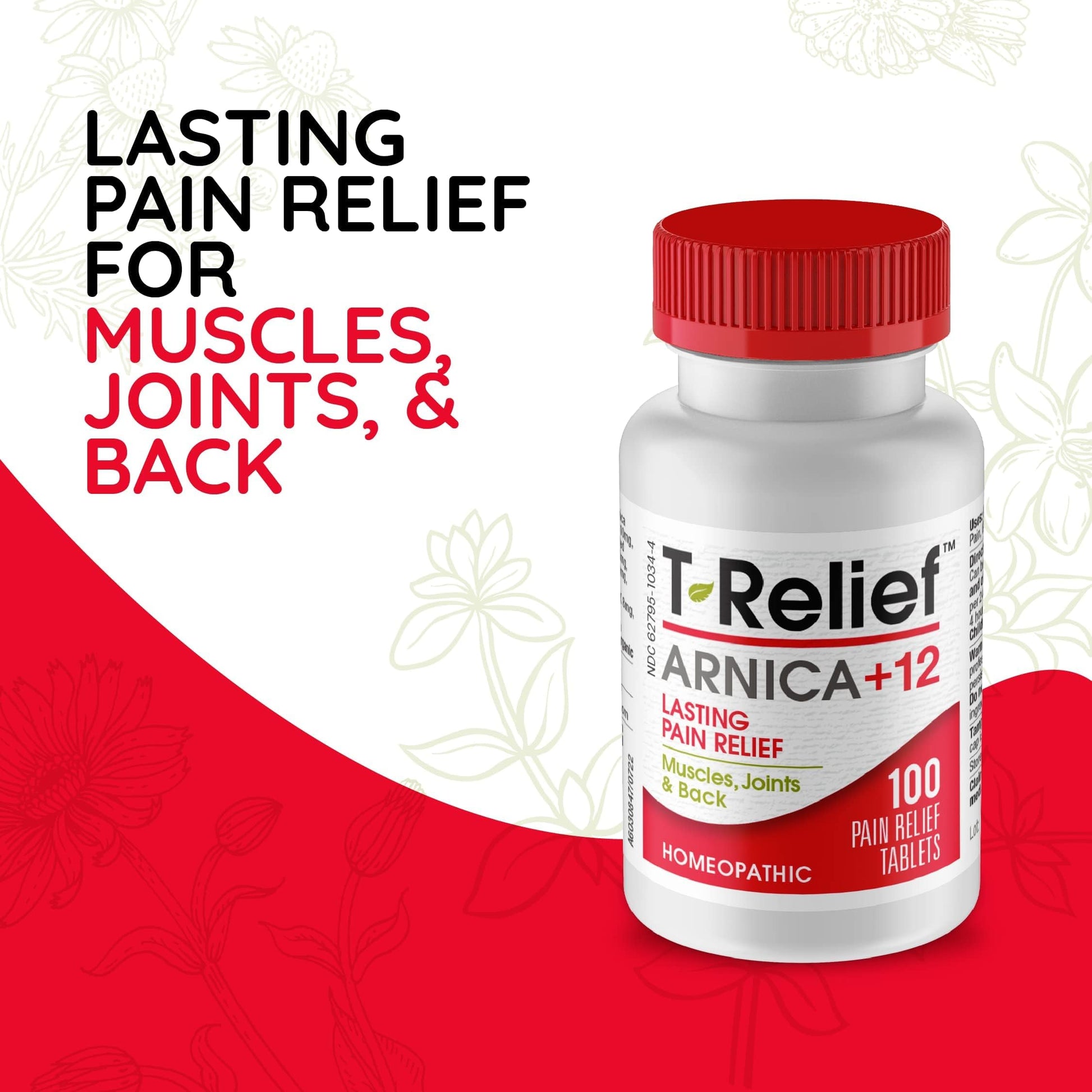 MediNatura T-Relief Arnica +12 Natural Actives - Whole Body Fast-Acting Formula for Women & Men - 100 Tablets MediNaturaBuy Supplements Australia