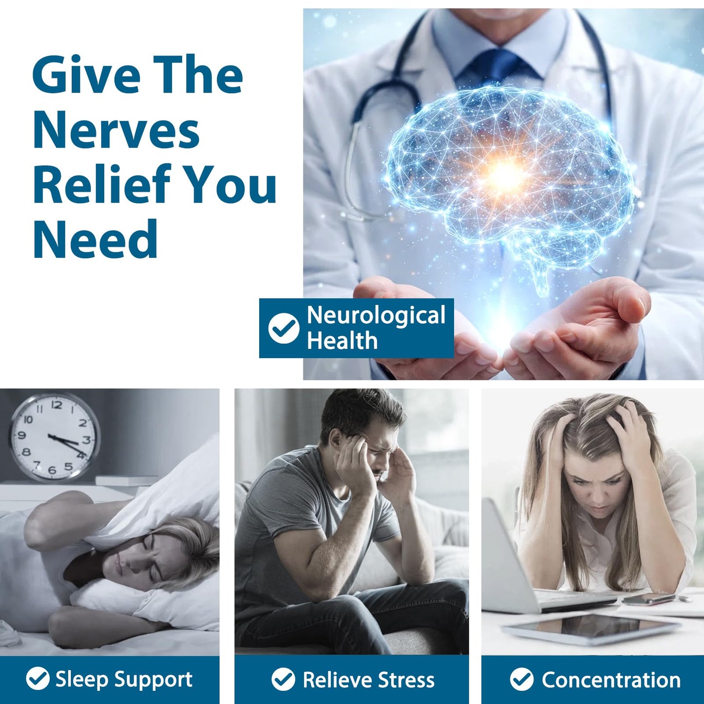 DQQI Migraine Relief Supplement | 120 Capsules Liposomal Neurological Health Formula with Magnesium Glycinate, Riboflavin (Vitamin B2) & Feverfew | Daily Brain Function DQQIBuy Supplements Australia