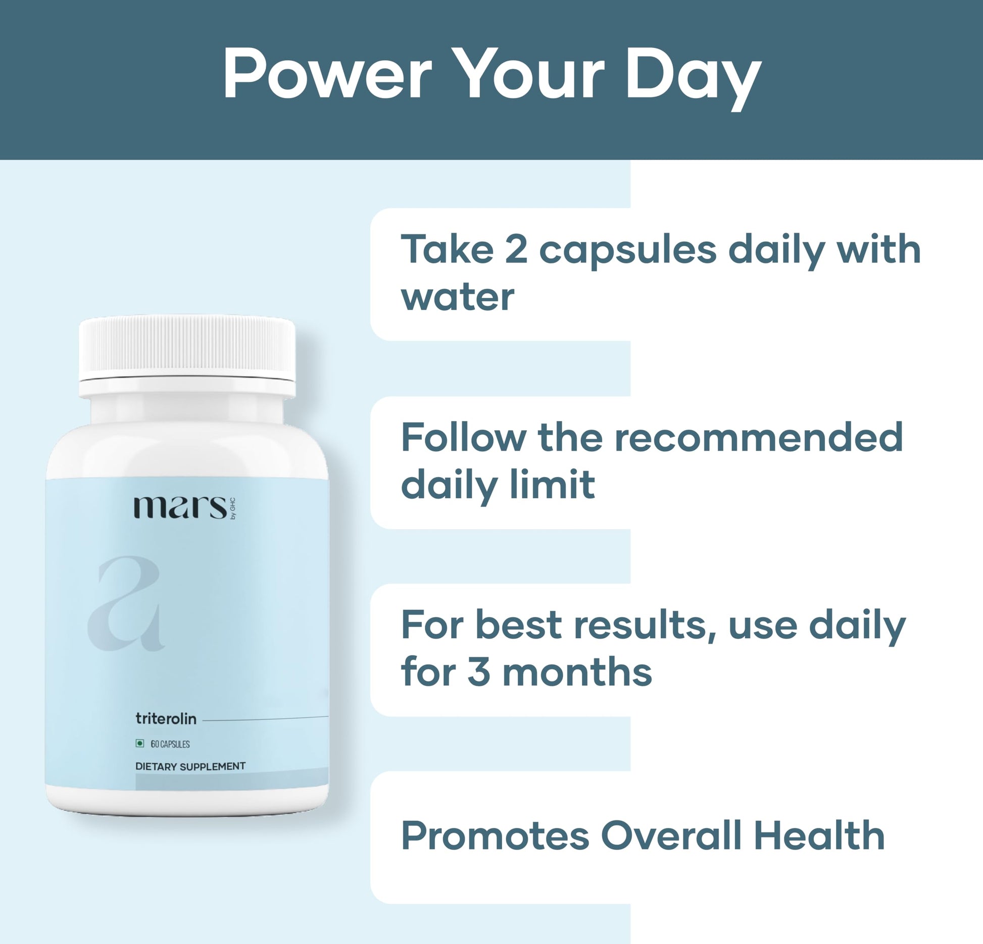 mars by GHC Triterolin | Powered by Shilajit, Ashwagandha, Safed Musli, Gokshura | 60 Capsules | Pack of 1 mars by GHCBuy Supplements Australia
