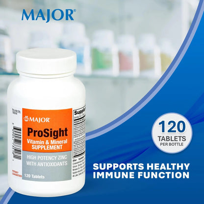 MAJOR ProSight Vitamin and Mineral Supplement - Daily Multivitamin for Women and Men with High Potency Zinc MAJOR