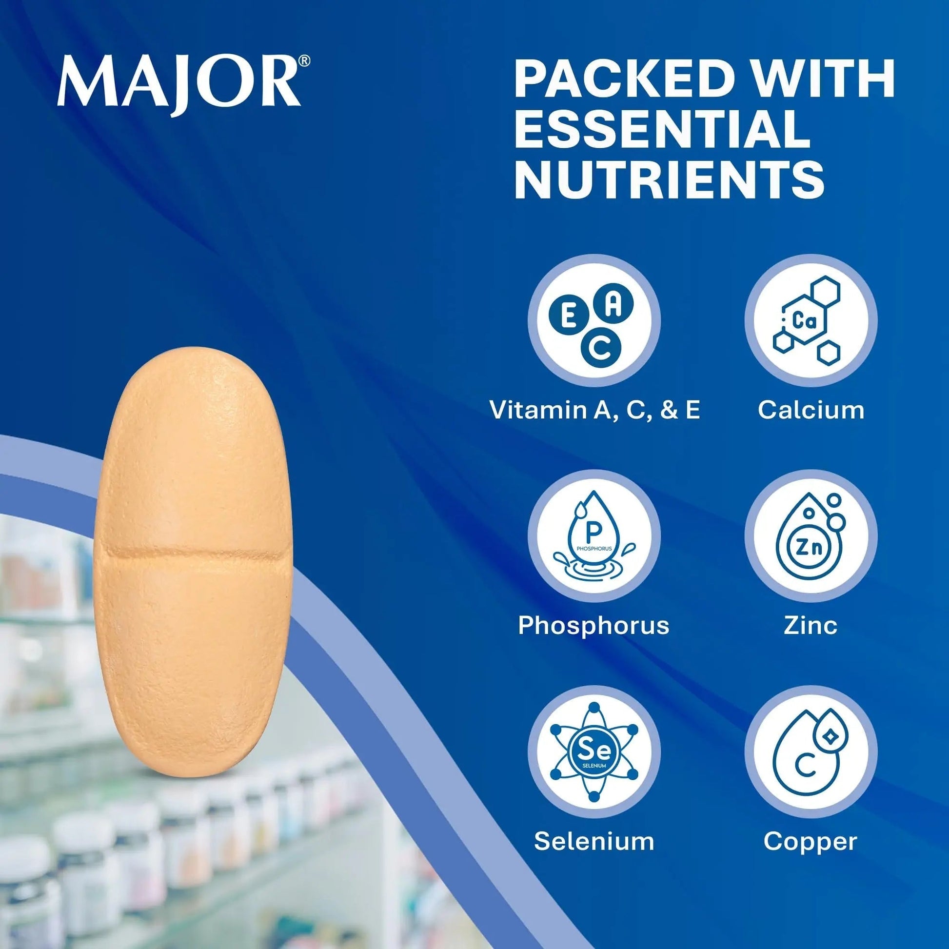MAJOR ProSight Vitamin and Mineral Supplement - Daily Multivitamin for Women and Men with High Potency Zinc MAJOR