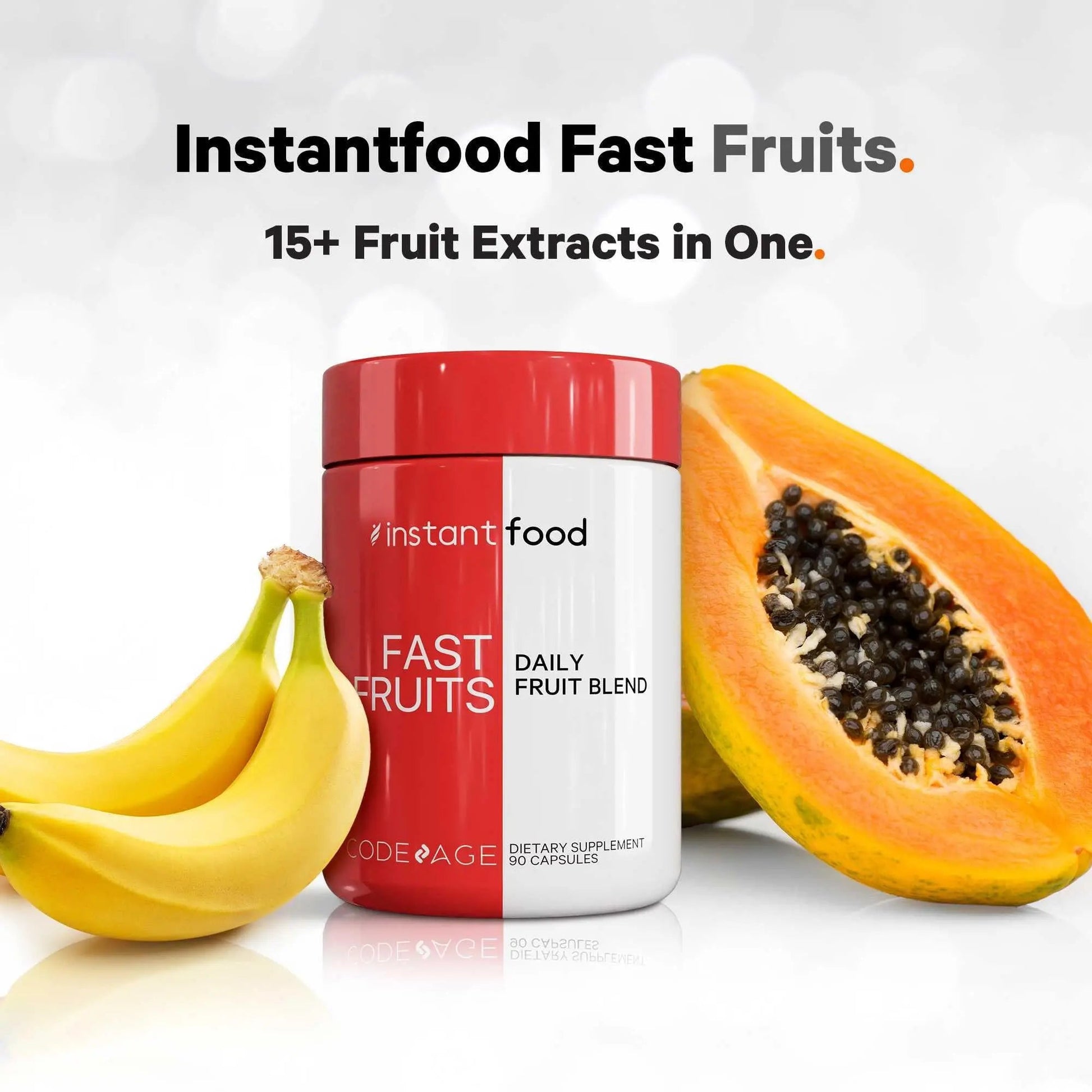 Codeage Instantfood Fast Fruits, Over 15 Fruits Powders Equivalent All-in-One, Vegan Daily Whole Food Vitamins - Berries, Antioxidant Polyphenols CodeageBuy Supplements Australia