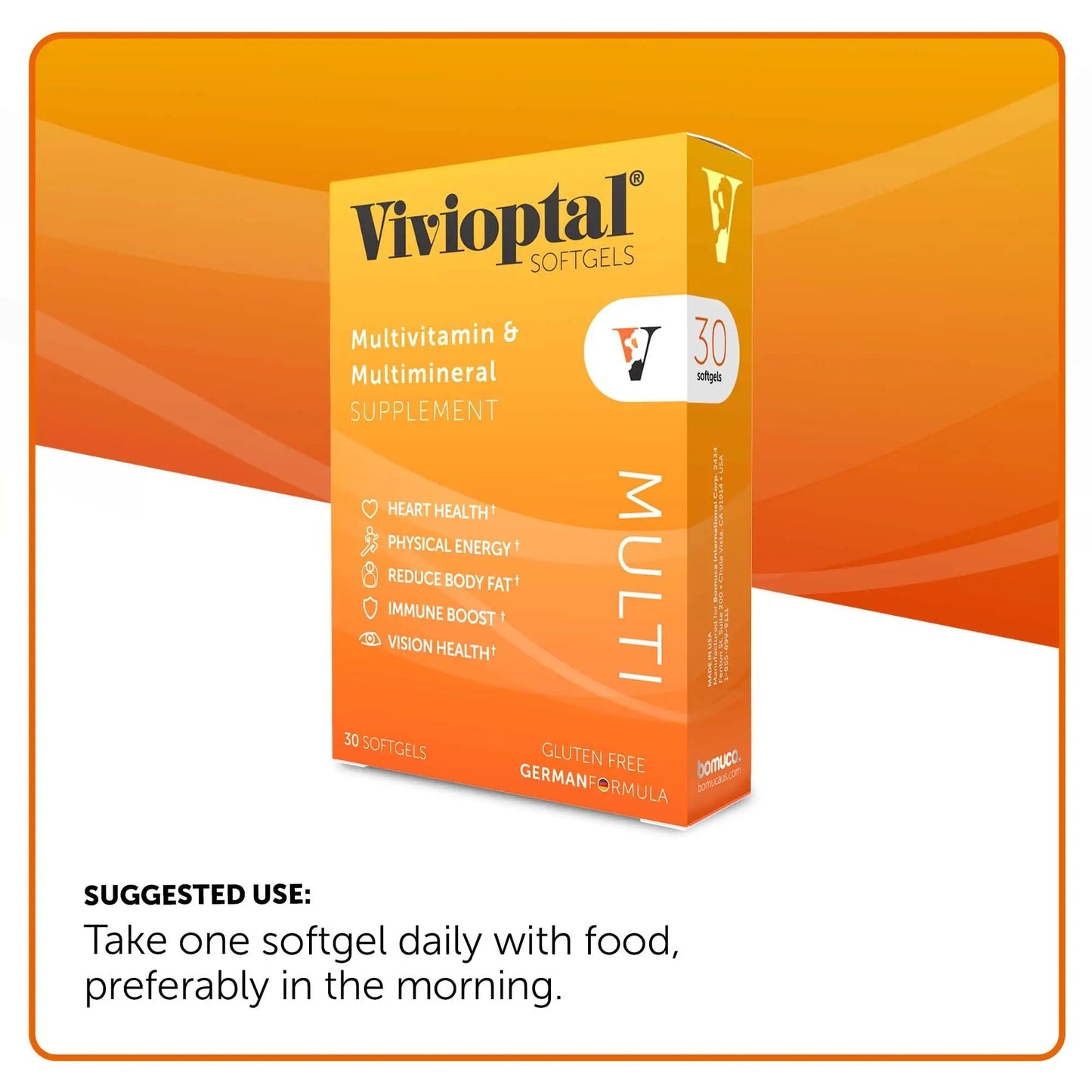 Vivioptal Multi 30 Softgels, Multivitamin & Multimineral, Gluten Free, German Formula Vivioptal VitaminsBuy Supplements Australia