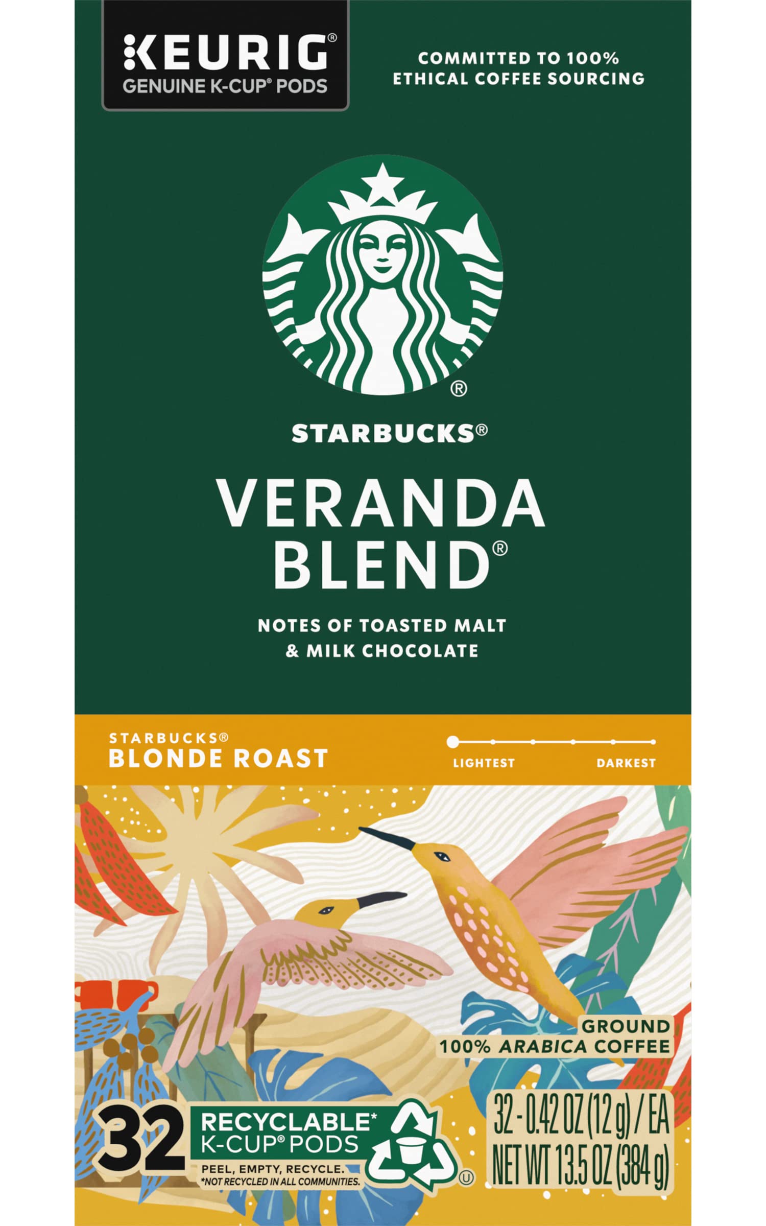 Starbucks Veranda Blend Coffee K-Cups,4/24 Pack-96 K-Cups StarbucksBuy Supplements Australia
