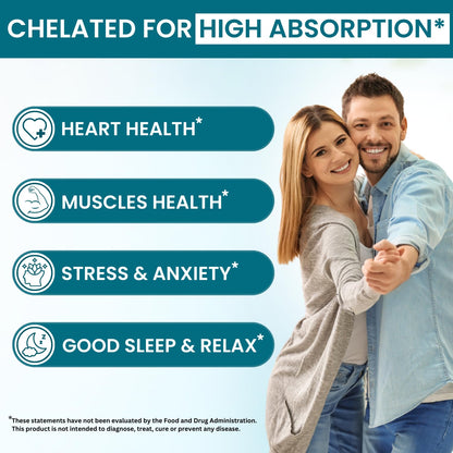 VITBOOST Magnesium Glycinate 500mg - High Absorption Chelated Supplement - Supports Sleep, Muscle Recovery & Heart Health - Non-GMO